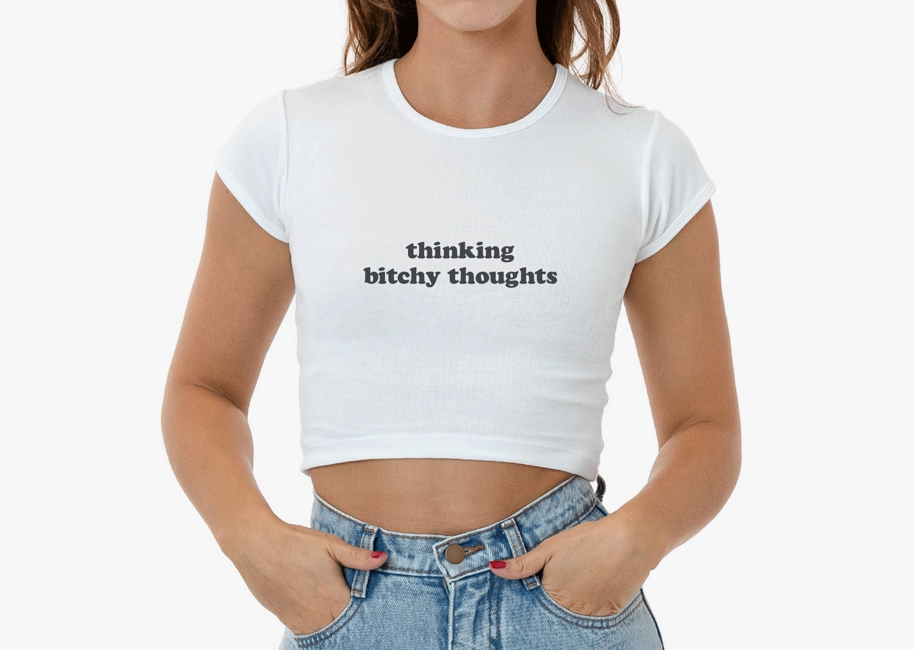 RANDOM THOUGHTS CROP TOP (PRE-ORDER) – Wild Cherry Parlour RANDOM THOUGHTS CROP TOP (PRE-ORDER) – Wild Cherry Parlour