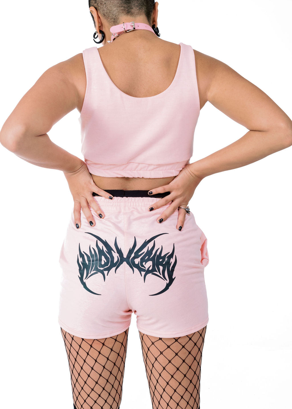 Let's Hang Out Shorts - Pink With Black Print